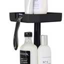 Bath Bliss 4 Tier Aluminum Tension Corner Shower Organizer Caddy in Matte Black