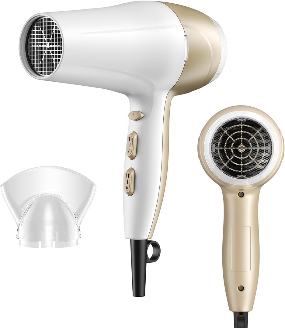 CONFU Hair Dryer,1875W Fast Drying Blow Dryer with Advanced Ionic Technology, More Shine and Less Frizz,Hair Dryers for Women with Concentrator Nozzle for Home Salon