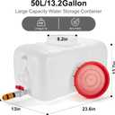 13.2 Gallon Water Tank with Faucet, Water Storage Container for Camping, Portable First Aid Water Storage for Outdoor Hiking, RV, Autonomous Driving Tour, 23.6 x 13 x 13.7in