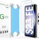 amFiIm Magnetic Auto-alignment OneTouch Tempered Glass Screen Protector + Camera Lens Protector for Samsung Galaxy S23 FE 6.4", Full Coverage Fingerprint ID Compatible Easy Installation(Reusable)