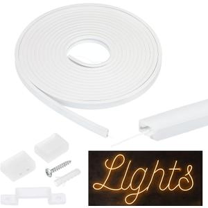PATIKIL LED Diffuser Channel, 16.5ft/5Meter 8mm LED Silicone Channel System with Cover, End Caps for LED Strip Light Installations Light Strips Channel