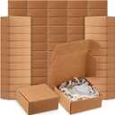 200 Pcs Small Kraft Paper Gift Boxes Bulk 2.16'' x 2.16'' x 0.98'' Ornaments Cardboard Boxes with Lid for Favor Earring Jewelry Bracelet(Kraft Color)