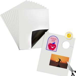 Mr-Label 20 Sheets 8.5"x11" Matte Printable Magnetic Sheets for Inkjet Printers - Waterproof Flexible DIY Magnet Printer Paper - Ideal for Photo, Picture Labels & Educational Tools