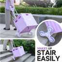 Foldable Rolling Crate for Stair Climbing : Handcart for Shopping Teacher Laundry (Lavender)