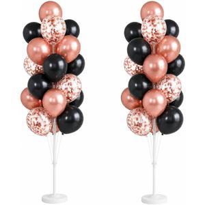 HIINS Rose Gold Black Balloon Column Kit Set of 2 with for Party Decor, 2 Count