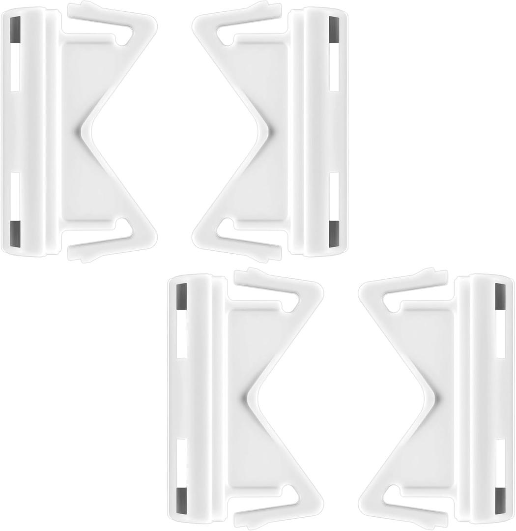 2 Pair Universal End Cap for 2 1/2'' Curtain Rod Wide Curtain Rod Cap Plastic Flat Curtain Rod Cap Flexible Corner Connectors