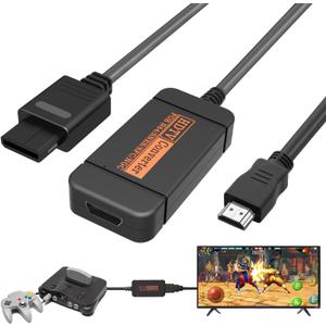 N64 HDMI Adapter, HDMI Converter with HDMI Cable for N64/Gamecube/SNES