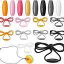 Hicarer 12 Pieces Breakaway Necklaces Replacement Necklace Cords with Breakaway Clasps, Nylon Cords and Safety Clasps for Chew(Multicolor)
