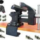 MYTEC 2-In-1 Bench Vise Heavy Duty for Workbench, 6.0" black, Upgraded Multi-Purpose Table Vice, Universal Rotate 270Work Clamp-On Vise