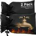 Outdoor Faucet Covers for Winter Freeze Protection, 2 Pack 6.7" x 9.5" Hose Bib Cover, Water Spigot Covers Winter Insulated, Pipe Wrap Insulation Cover Socks Outside Faucet Freeze Protector