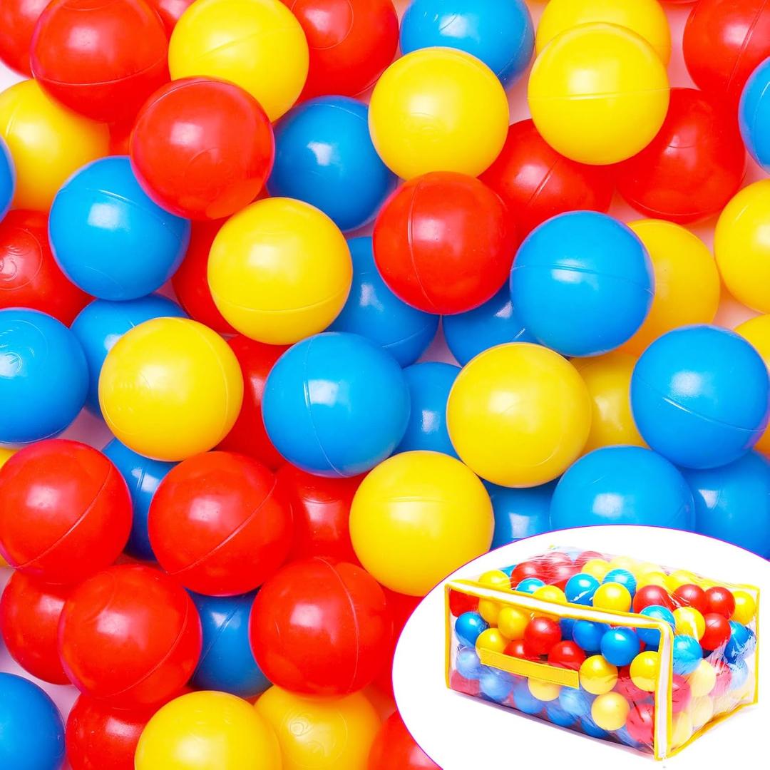 Vanland Ball Pit Balls for Baby and Toddler Phthalate Free BPA Free Crush Proof Plastic - Multicolored Pit Balls in Reusable Play Toys for Kids with Storage Bag (Blue+Red+Yellow) Vanland Ball Pit Balls for Baby and Toddler Phthalate Free BPA Free Crush Proof Plastic - Multicolored Pit Balls in Reusable Play Toys for Kids with Storage Bag (Blue+Red+Yellow)