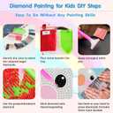 DIYGEMDOT 6 Pack Diamond Art Kits for Kids, Cute Animals Diamond Painting for Beginners, DIY 5D Gem Art for Girls & Boys Ages 6-8-10-12, Children's Christmas Gifts (6x6 inches) (Y001)