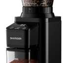 SHARDOR Professional Conical Burr Coffee Grinder, Coffee Bean Grinder with 48 Grind Settings for Espresso, Drip & French Press, Upgraded Anti-Static Technology, Precision Timer, Black
