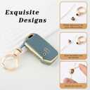 for Kia Key Fob Cover with Keychain, TPU Protector Key Fob Case Shell for Kia Ceed Cerato Forte NIRO Seltos Sorento Soul Sportage Telluride Smart Keyless Remote Key (Gold Blue)