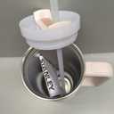 STANLEY Quencher H2.0 Tumbler with Handle and Straw 40 oz Flowstate 3-Position Lid Cup Holder Compatible for Travel Insulated Stainless Steel Cup BPA-Free Rose Quartz 2.0