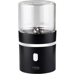 Electric Herb Grinder, USB-Rechargeable, 1.7oz Glass Herb Chamber - Ideal for Everyday Carry (Black2)