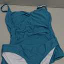 KOKITA Tankini Swimsuits for Women Tummy Control Bathing Suits Halter Ruched Tops Two Piece Swimwear Sets NBlue L