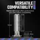 Cooler Master Hyper 212 Spectrum V3 ARGB CPU Air Cooler 4 Copper Heat Pipes, 120mm High Performance PWM Fan, Low Noise & Easy Installation, AMD AM5/AM4 & Intel LGA 1851/1700/1200
