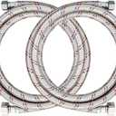 PLUMBINGMSTER 72" Faucet Hose Connector, 3/8" Comp x 1/2" FIP Braided Stainless Steel Faucet Water Supply Lines for Bathroom Kitchen Sink Faucet 2Pcs