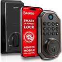 VALKCO Smart Door Lock V5O5BF, Keyless Entry Door Lock with Keypad and Bluetooth App Control, Fingerprint Deadbolt, Smart Door Lock for Front Door, Auto Lock, IP54 Weatherproof, Easy Installation.