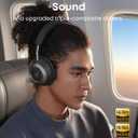 Soundcore Space One Pro, FlexiCurve Over-Ear Headphone, Adaptive Active Noise Cancelling Headphones Driven by 6 Mics, 60H Lossless Audio, Ultra-Fast Charging, Hi-Res Wireless, Comfortable Fit (Medium, Jet Black)