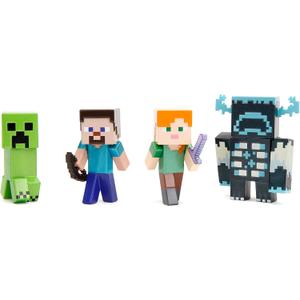 Jada Toys - Minecraft 4-Pack Collectible Figures - 2.5" Diecast Figures - Iconic Characters - Toys for Adults and Kids