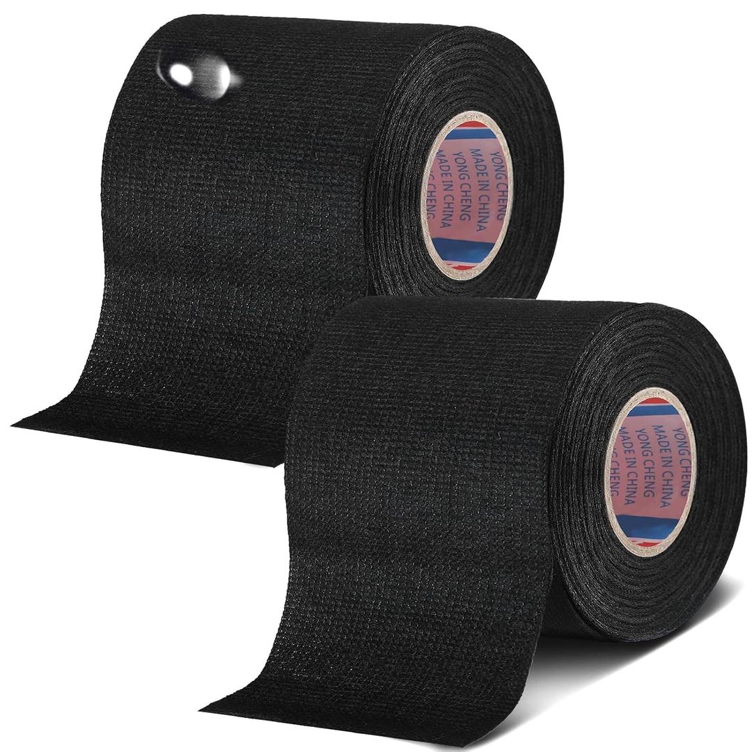 Outus Wire Harness Cloth Electrical Tesa Tape Wire Loom Harness Automotive Heat Proof Cloth Tape for Automotive Electrical Wrap Protection Insulation Cable Fixed(2 Roll,3 Inch x 49.2 FT)