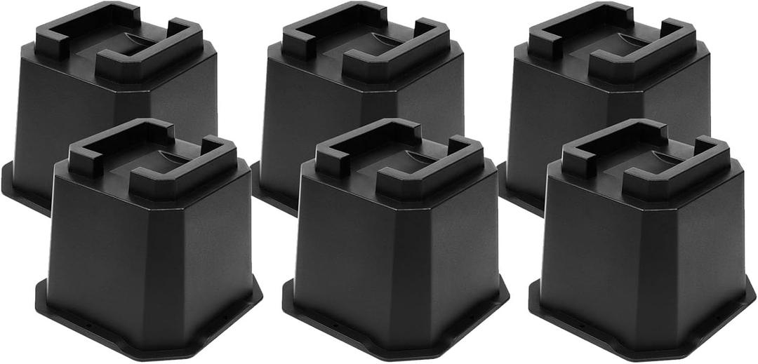 shouwuhho Bed Risers 4 inch, Furniture Risers Elevation in Heights 4 Inch Heavy Duty, Bed Lift Risers for Caster Wheels or Posts of Bed Table Couch, Support up to 6000 lbs, Black, 6 Pack shouwuhho Bed Risers 4 inch, Furniture Risers Elevation in Heights 4 Inch Heavy Duty, Bed Lift Risers for Caster Wheels or Posts of Bed Table Couch, Support up to 6000 lbs, Black, 6 Pack