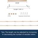 Beyeutao Bed Canopy Frame Adjustable Solid Wood Bed Poles Hanging Bed Pole Canopy Bed Frame Bed Curtains Frame Suitable for All beds 2Pcs 78 inches.