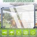 Clear Tarp,8x20ft Clear Tarps with Grommets,14 MiL Heavy Duty Waterproof with Reinforced Edge for Patio and Pavilion,Porch and Outdoor Garden Household Tarpaulin