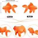 Sumind 30 Pieces Fake Goldfish Plastic Floating Artificial Aquarium Fish Realistic Moving Orange Goldfish Ornament Decorations for Aquarium Tank