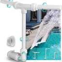 Vulness Inground Pool Fountain | Water Sprinkler Pond Swimming Jet Cascade Waterfall Cooling Aerator Accessories Attachment Decorative Sprayer Spout Fall Nozzle Kids Outdoor (Dual Jet)
