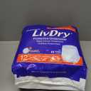LivDry Adult XXL Incontinence Underwear, Overnight Comfort Absorbency, Leak Protection, XX-Large, 12-Pack