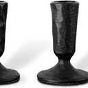 Candle Sticks Holder Decor, Set of 2 Vintage Black Candle Holders, Modern Decorative Tapered Candlestick Holders Centerpiece for Dining Table Centerpiece, Wedding, Party Decor