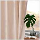 HOMIDATE Natural Flax Linen Curtains for Living Room & Bedroom 84 Inch- Set of 2 Lightweight Linen Drapes (50x84 Inch) - Soft Cotton Linen Blend, Elegant Home Decor