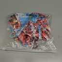 Women's 2 Piece Leopard Floral Bikini Sets Halter Triangle String Bathing Suit Starfish Metal Swimsuits (Medium, Pink and Blue)