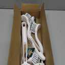 Scotch-Brite Pot + Pan Brush, Durable and Long Lasting Dish Brush with Handle for Scrubbing Stainless Steel, Outdoor Furniture, and Sinks without Scratching, Antimicrobial, and Rinses Clean