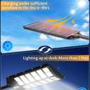 Gefolly SL-9800W Solar Street Lights Outdoor, 860000LM Commercial Parking Lot Light, 6500K Dusk to Dawn IP67 Security Flood Lights Motion Sensor Led Lamp for Basketball Court, Road, Yard, XXXL-9800