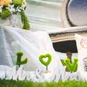 Mrs & Mr Sign Sweetheart Table Decorations - Letters for Wedding Photo Props, Party Banner Decoration (White)