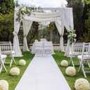Shappy White Carpet Runner Rug for Party 55gsm Thickness with Carpet Tape Hallway Rug for Graduate Wedding Party Dance Floor Outdoor Accessories(2.6 x 30 Feet)