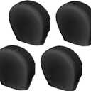 Explore Land Tire Covers 4 Pack - Tough Wheel Protector for Truck, SUV, Trailer, Camper, RV Universal Fits Tire Diameters 23-25.75 inches, Black (S (Fits Tire Diameters 23''-25.75''))
