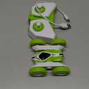 Mini Rc 360° Stunt Car, Green, 2.4Ghz