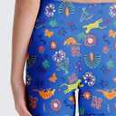 2 x Girls 4'' High Waisted Biker Shorts, Stretchy Athletic Running Workout Shorts for Teen Kids (Medium, Jungle Party)