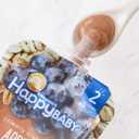 Happy Baby Organics Stage 2 Baby Food Pouches, Gluten Free, Vegan & Healthy Snack, Clearly Crafted Oat & Fruit Puree, Apples, Blueberries & Oats, 4 Ounces (Pack of 16) (EXP 04/30/26)