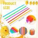 Eaasty 1000 Pcs Colorful Disposable Drinking Plastic Straws Bulk, 0.24'' Diameter and 7.87" Long Plastic Long Disposable Drinking Straws (Multicolor)