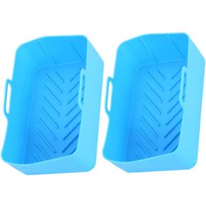 Silicone Air Fryer Pot Non-stick Reusable Baking Pan Hand Basket Air Fryer Grill Pot for Kitchen Appliances