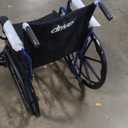 Drive Medical Blue Streak Lightweight Wheelchair - Portable Folding Mobility Aid - Swing-Away Footrests - Desk Arms - Durable Steel Frame - Easy Transport & Storage - 18-Inch Seat