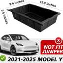 VaultsOnWheels Under Seat Storage Box Fit for 2020-2025 Tesla Model Y Accessories, Console Organizer Tool Box Custom Fit Detachable Underseat Organizer (NOT for Juniper)