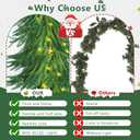 Artificial Norfolk Pine Garlands, Real Touch Winter Pine Garland, Green Artificial Greenery Garland for Mantle, Stairs, Table, Fireplace, Indoor & Outdoor Xmas Decorations(9FT)