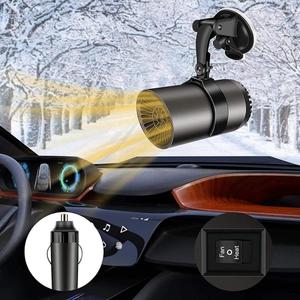Car Heater,12V 120W Portable Car Heater for Cigarette Lighter Socket,Defroster for Car Windshield,2-in-1 Heating & Cooling Rapid Defrosting and Demisting Device with Suction Holder